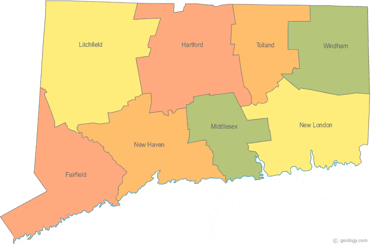 Map Of The Connecticut Map of Connecticut