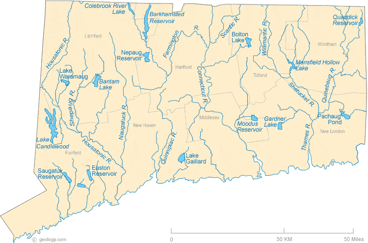 Map Of Lakes In Ct - Bab Gertrude