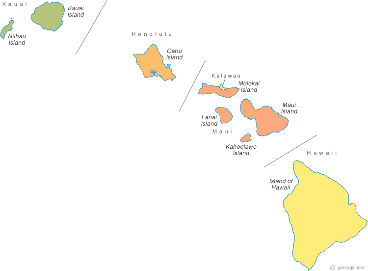 Hawaii county map