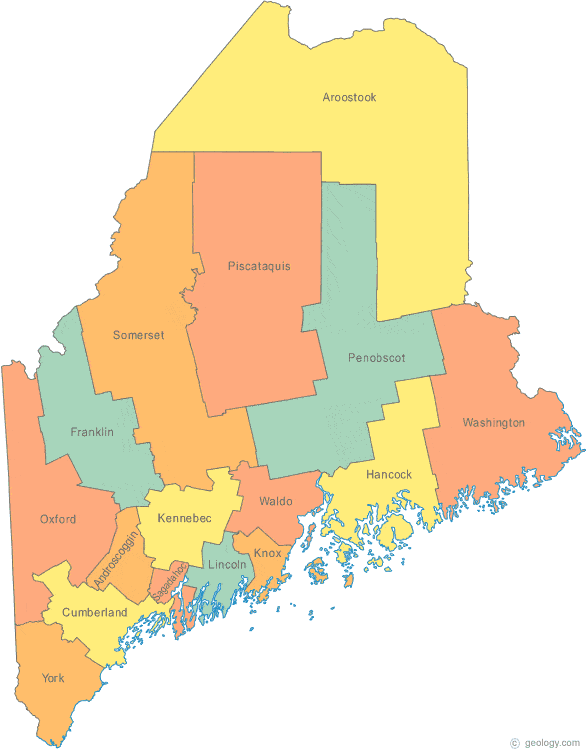 State Of Maine Maps Map of Maine