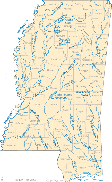 mississippi river map