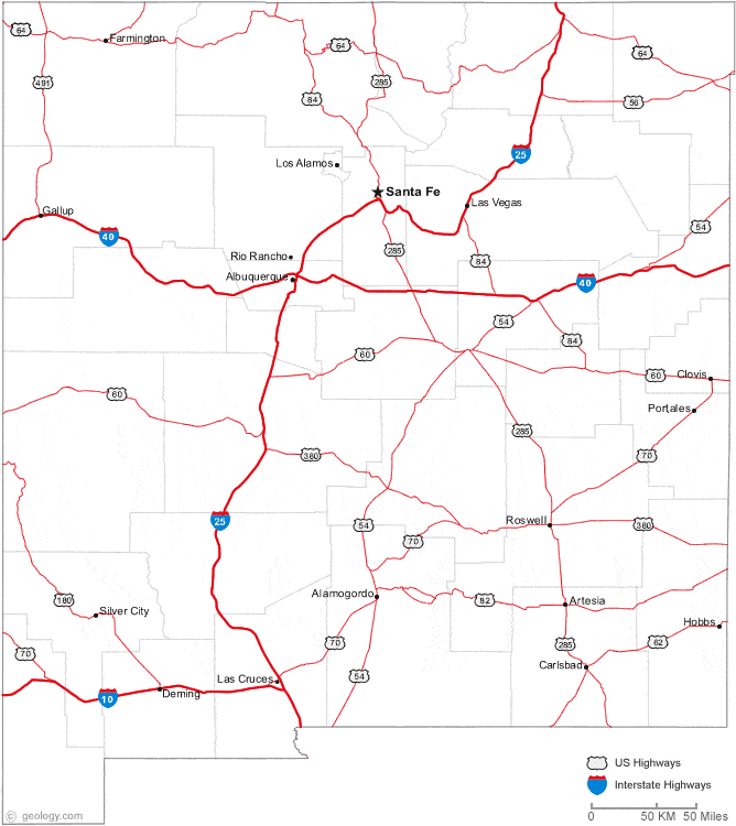 Map Of New Mexico Cities