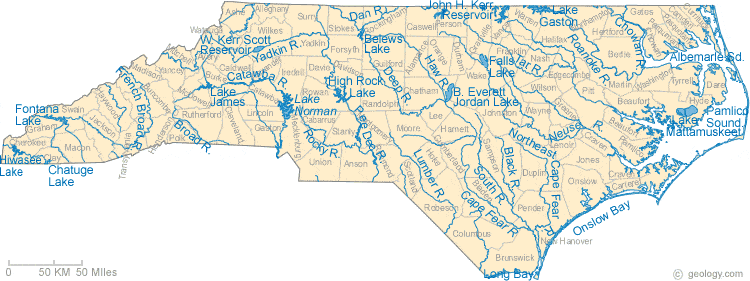 Lakes In North Carolina Map - Tobi Aeriela