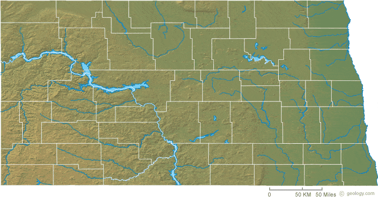 South Dakota Terrain Map North Dakota Physical Map And North Dakota Topographic Map