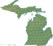 Michigan physical map