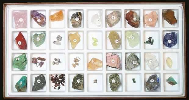Gem mineral classroom collection