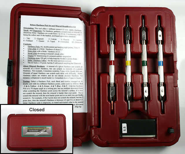 Mineral Hardness Test Kits and Hardness Picks