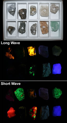 Ultraviolet Light and Fluorescent Minerals Book Fluorescent Mineral Sample