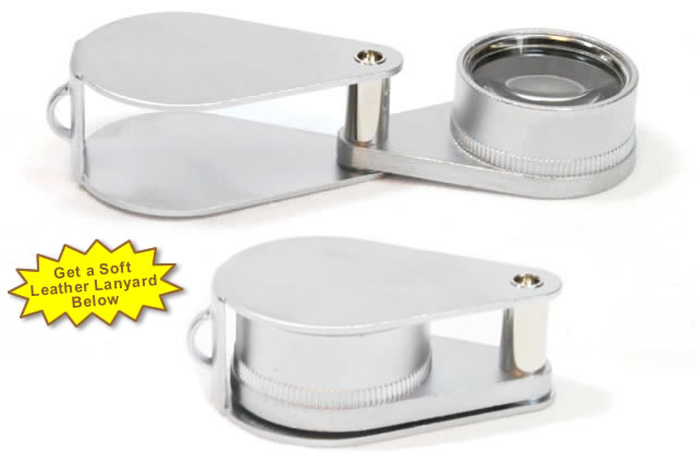 Geology Hand Lens: A folding magnifier in a metal case