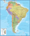 South America wall map