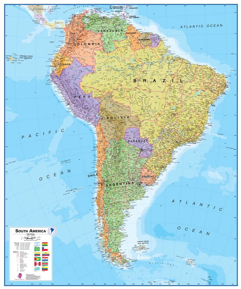 Detailed regions map of Argentina, Argentina, South America, Mapsland