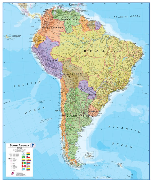 Map of South America