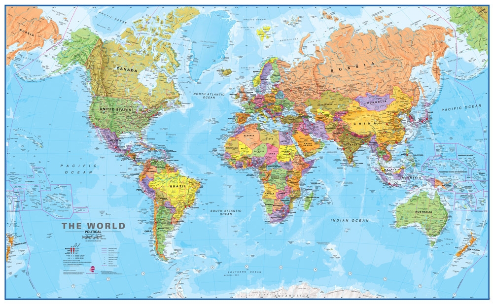 map of the world big Giant Map Of The World Laminated Over 6 Feet Wide map of the world big