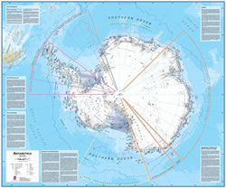 Antarctica wall map