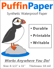 Waterproof PuffinPaper