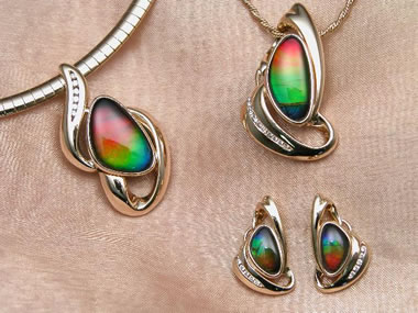 Ammolite jewelry