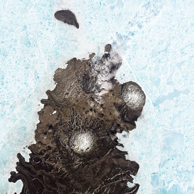 Salt domes erupted to the surface of Melville Island in northern Canada