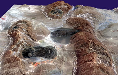 Salt glaciers in Iran