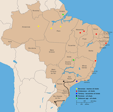 Brazil Oil Fields Map Brazil Oil Shale Deposits | Geology & Resources | USGS Sir 2005 5294