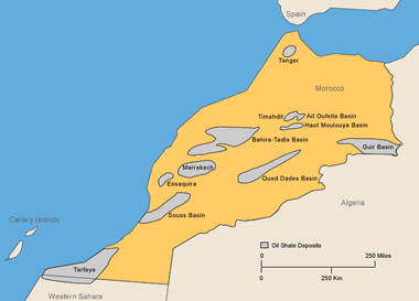 Morocco Oil Shale Map