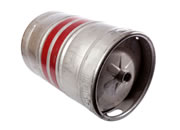 beer keg with nickel steel