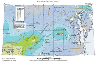 Virginia seismic zones