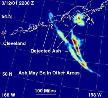 Mount Cleveland ash plume