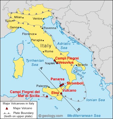 Volcanoes In Italy Map Mount Etna Volcano, Italy: Map, Facts, Eruption Pictures