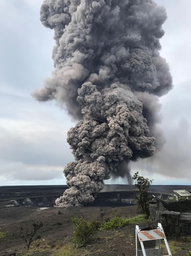 Ash Column at Overlook Crater