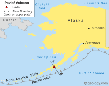 Pavlof Volcano map