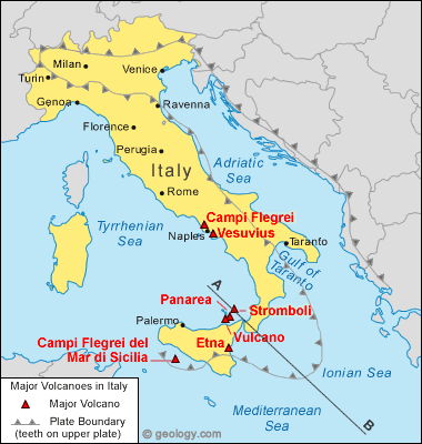 Volcanoes In Italy Map Stromboli Volcano, Italy: Map, Facts, Eruption Pictures