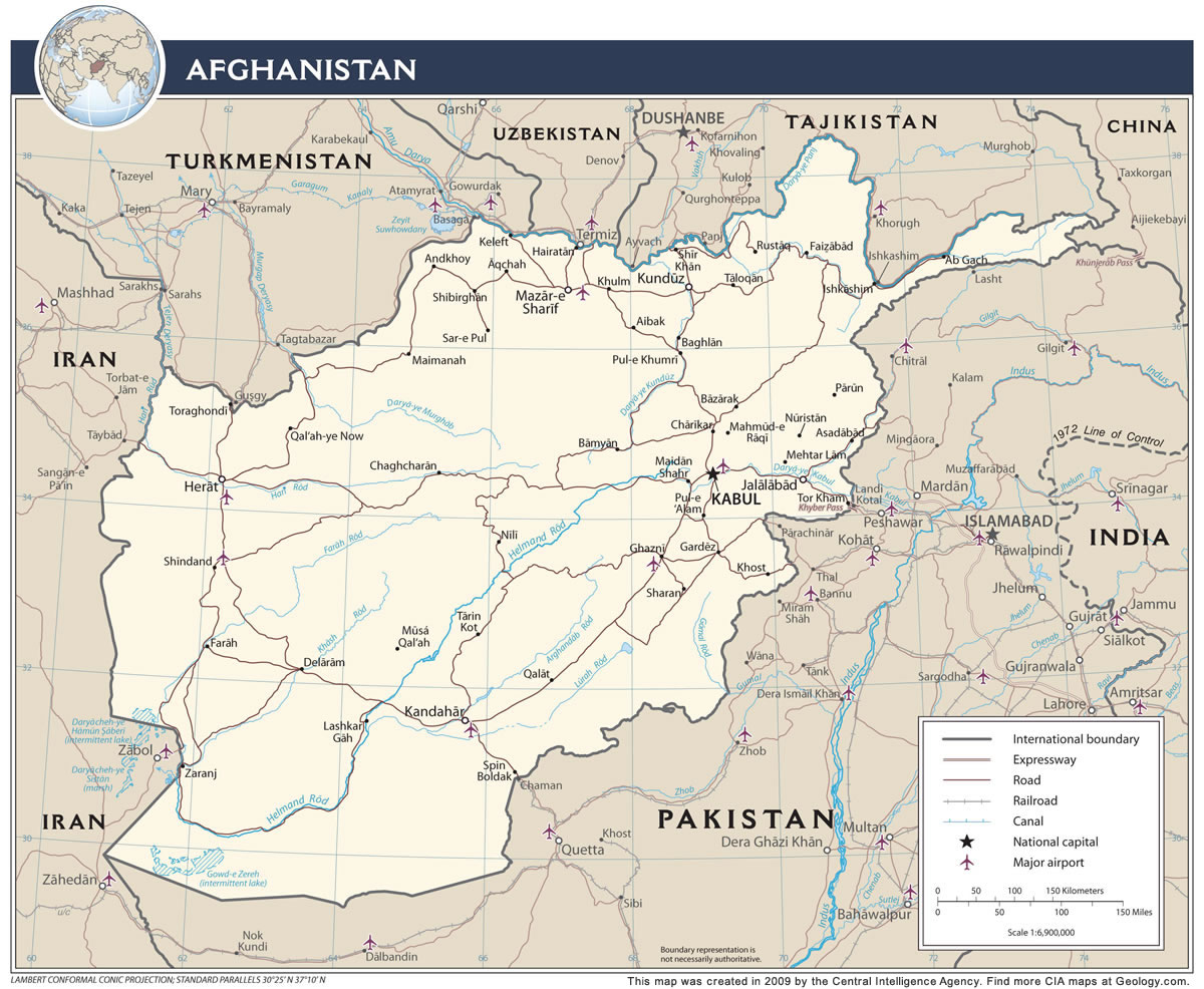 Afghanistan Map And Satellite Image