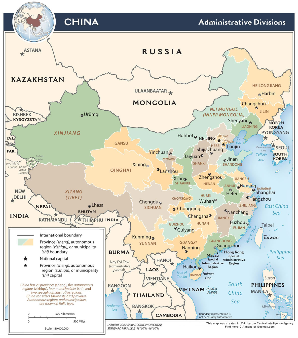 Official Political Map Of China - United States Map