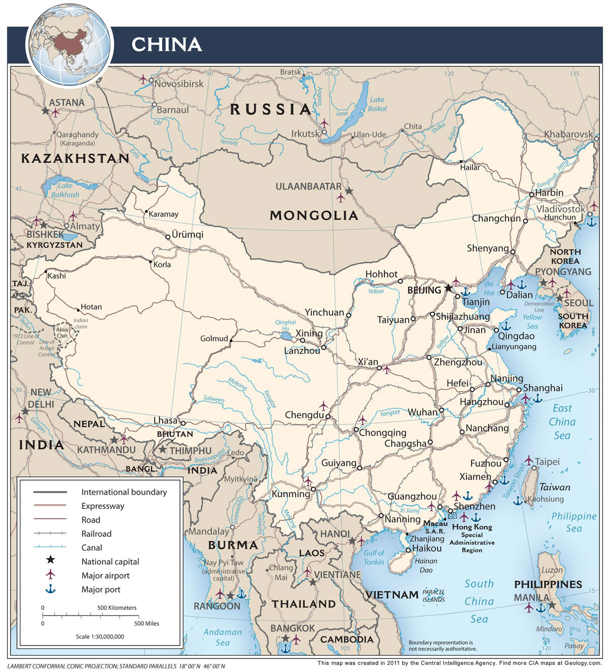 Top Ten Rivers Of China Physical Maps   China Road Map 