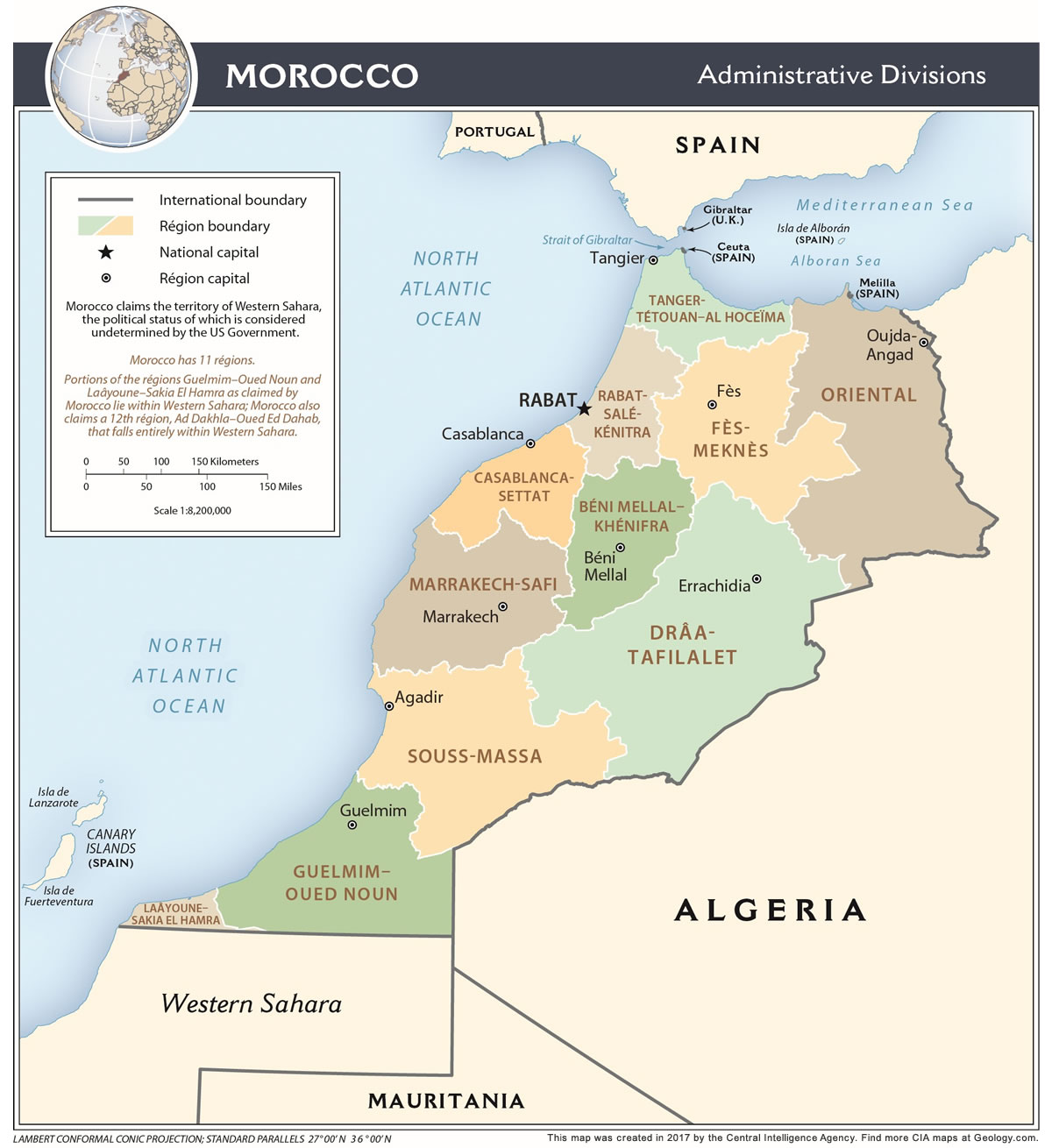 morocco on a map Morocco Map And Satellite Image morocco on a map