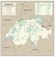 Switzerland Canton Map