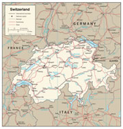 Switzerland Road Map