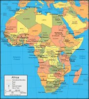 physical map of africa 2022