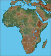 Specchio sagomato carta geografica Africa