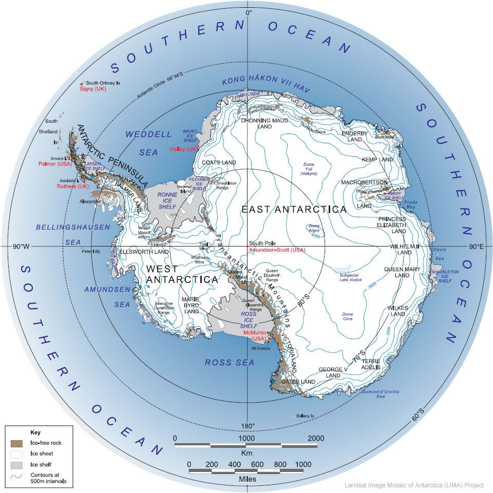 antarctic peninsula map