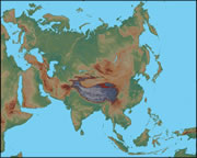 Physical Map of Asia