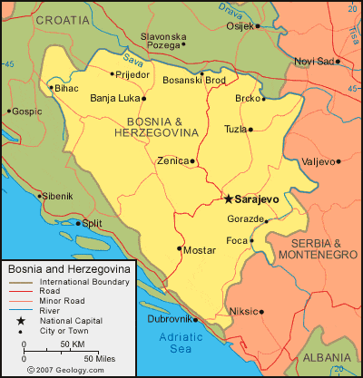 where is bosnia located on the world map Bosnia And Herzegovina Map And Satellite Image where is bosnia located on the world map