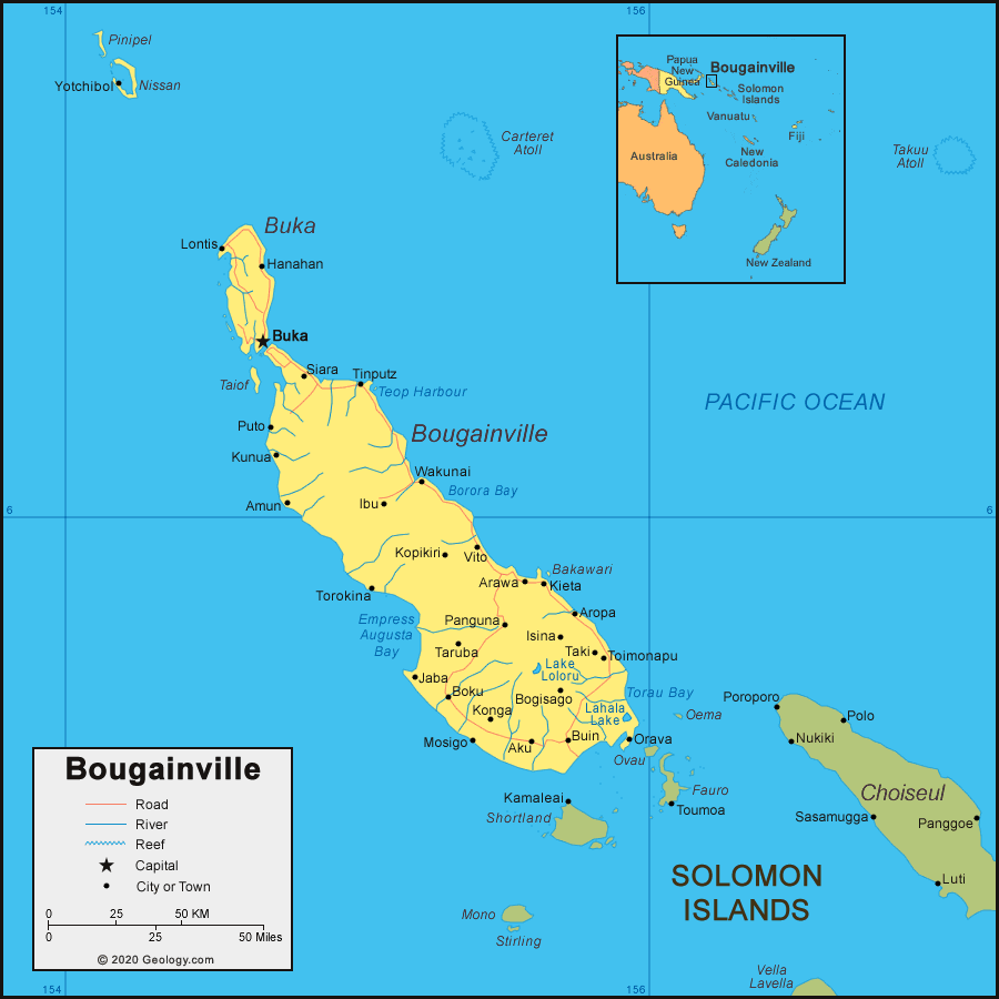 Bougainville political map