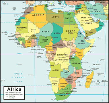 CIA map of Africa