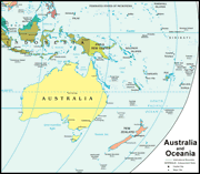 Political Map of Australia and Oceania