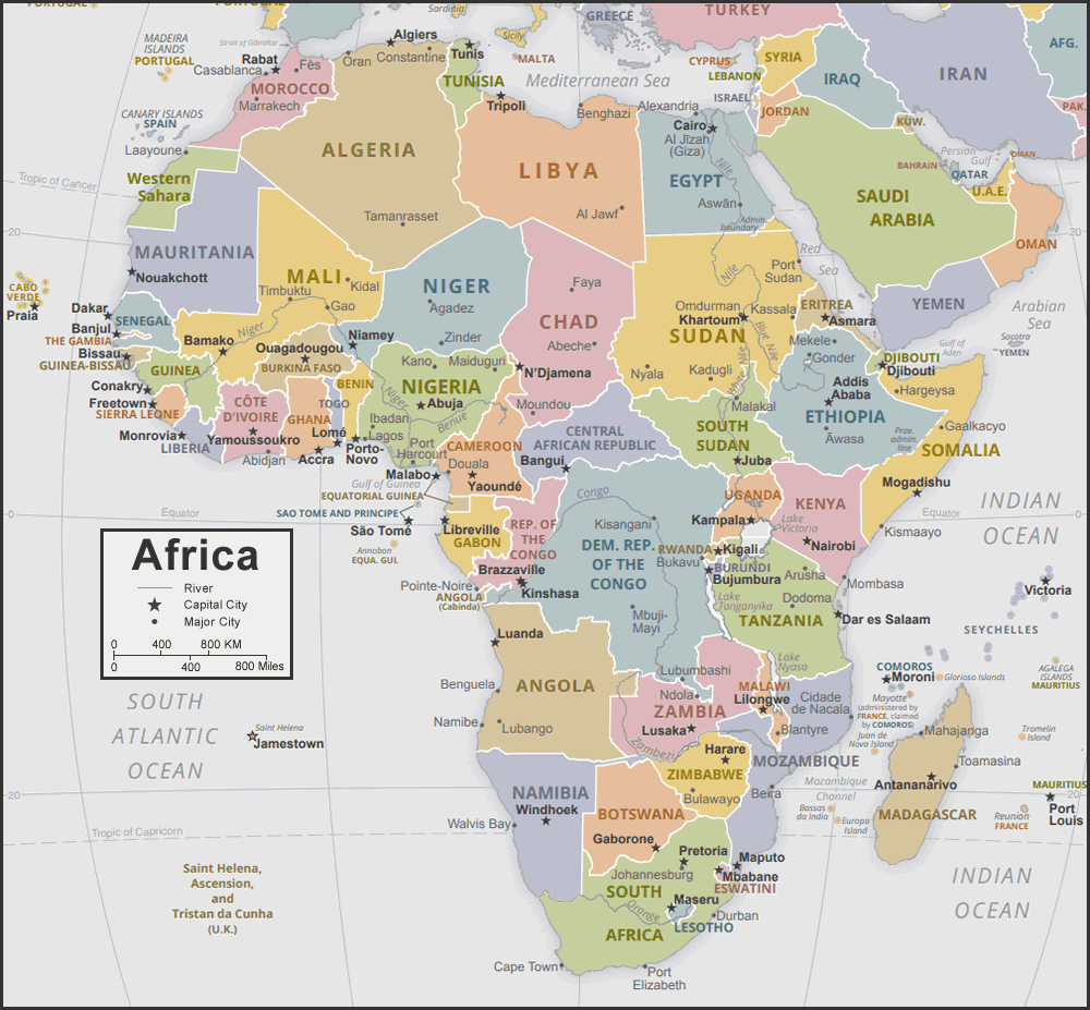 CIA Map of Africa
