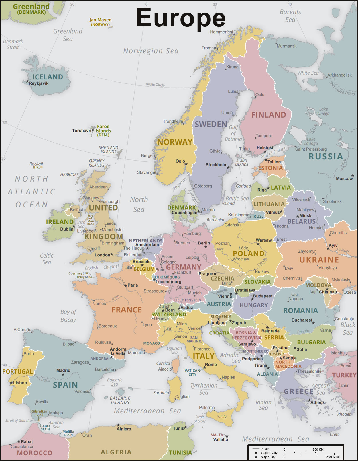 CIA Map of Europe