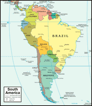 Political Map of South America
