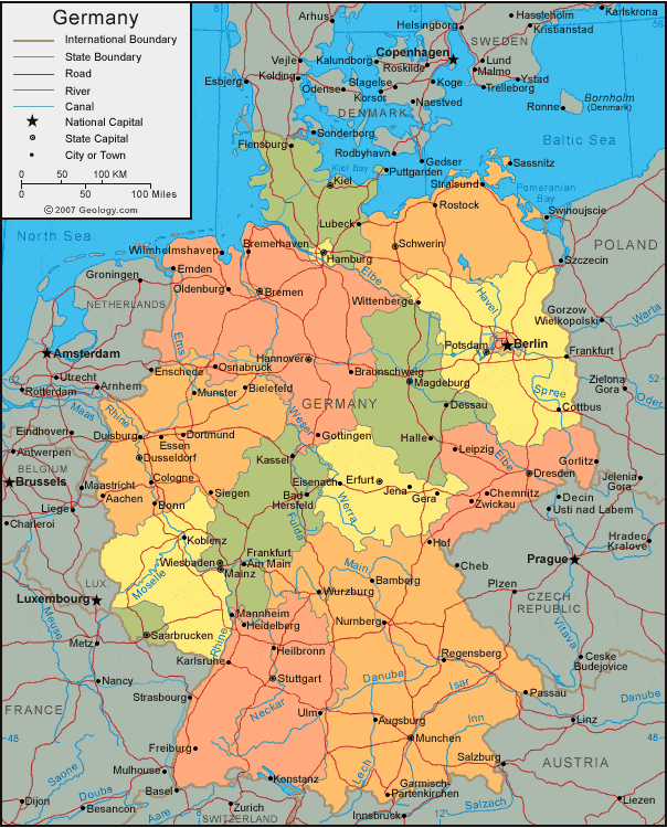 Germany Map And Satellite Image