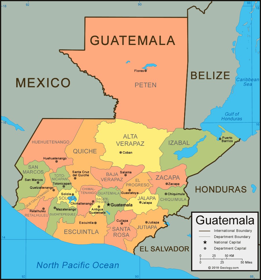 Guatemala Map And Satellite Image